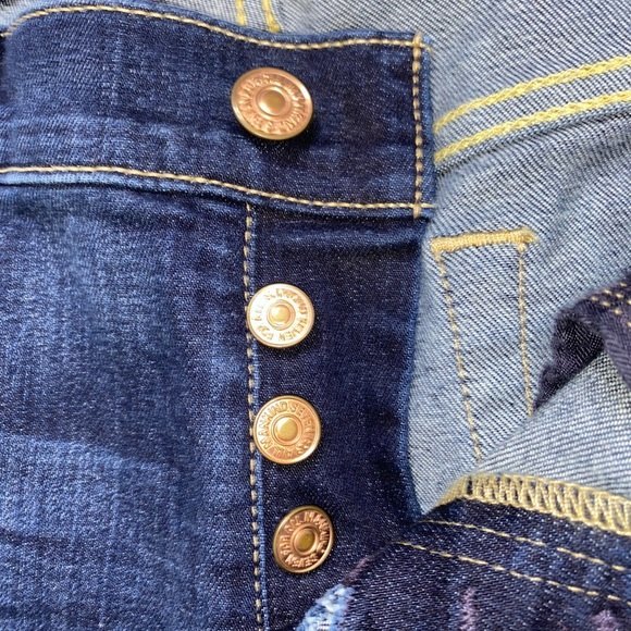 7 For All Mankind Josefina Boyfriend Skinny Bootcut Mid Rise Dark Wash Sz 25 - Picture 4 of 7